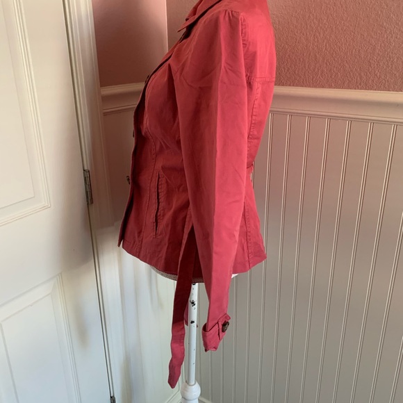 Pink Merona Short Trench Lightweight Jacket size Small - Picture 4 of 7